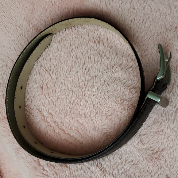 Talbotes genuine leather belt buckle Italy M - Picture 2 of 5